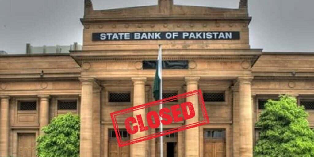 Banks in Pakistan to remain closed on monday