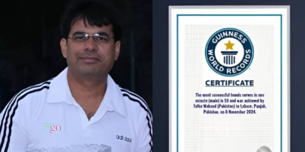 Pakistani Tennis player Talha Waheed enters Guinness World Records