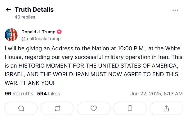 Us Attacks Iran, Trump Says He Coordinated With Netanyahu