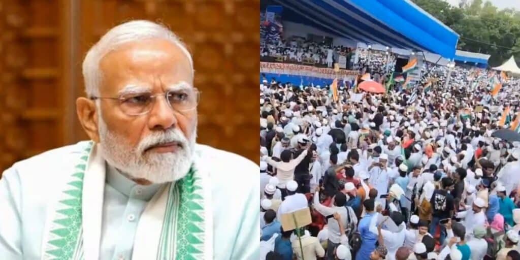Modi govt in trouble again, lakhs of Muslims protest against Waqf Bill