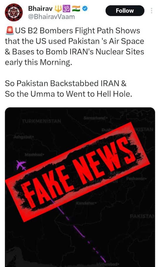 Fake News Alert: Pakistan Did Not Allow Any Airspace Use For Strikes On Iran Fake News Alert: Pakistan Did Not Allow Any Airspace Use For Strikes On Iran