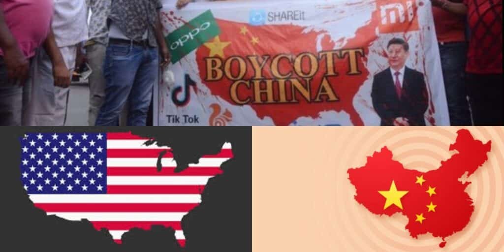 Is geography banned in India? protestors wanted to boycott China, but ended up boycotting America