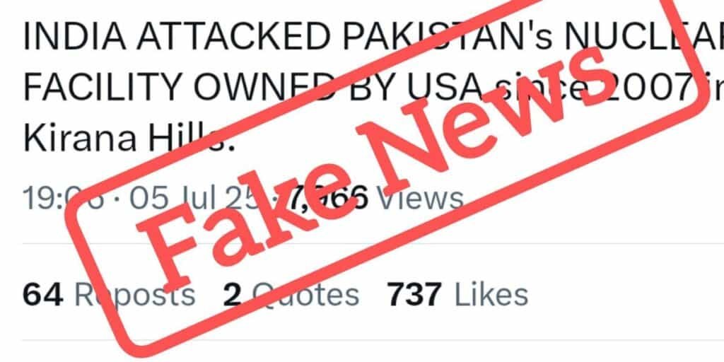 Azaad Fact Check: Viral claim about Indian attack on nuclear site is baseless