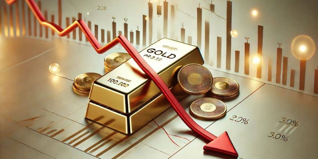 Gold price drops