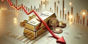 Gold price drops
