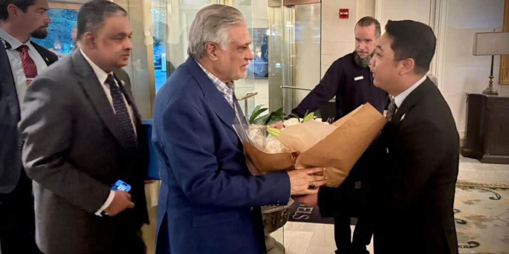 Ishaq Dar arrives in US on official visit, to meet secretary of state today