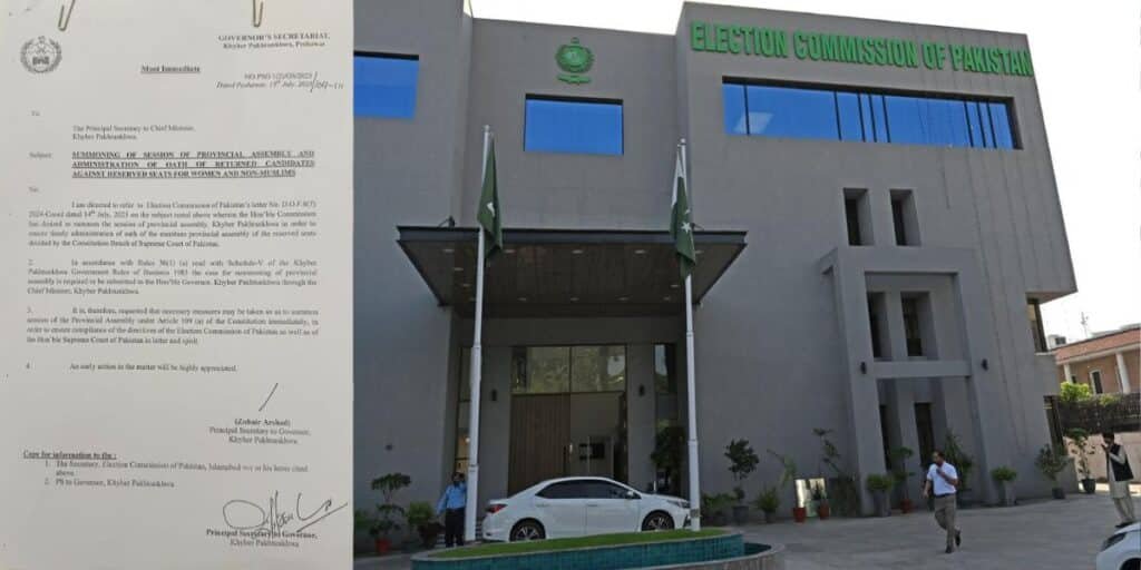 KP governor urges immediate Assembly session for oath of reserved seat members