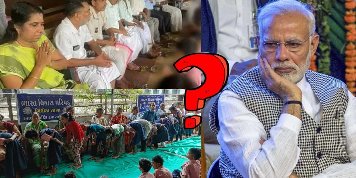 Modi’s ‘New India’? Schoolchildren made to wash feet of BJP-RSS leaders in ‘Guru Pada Pooja’ ritual