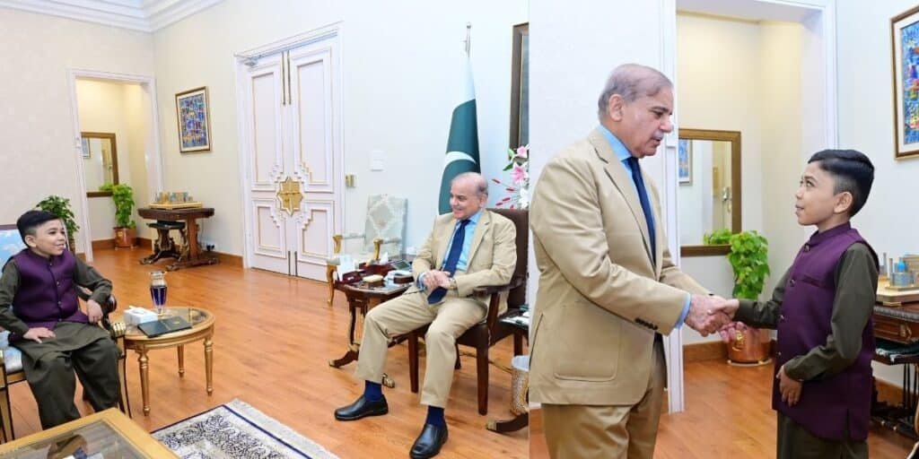 PM Shehbaz meets popular young content creator Talha Ahmed